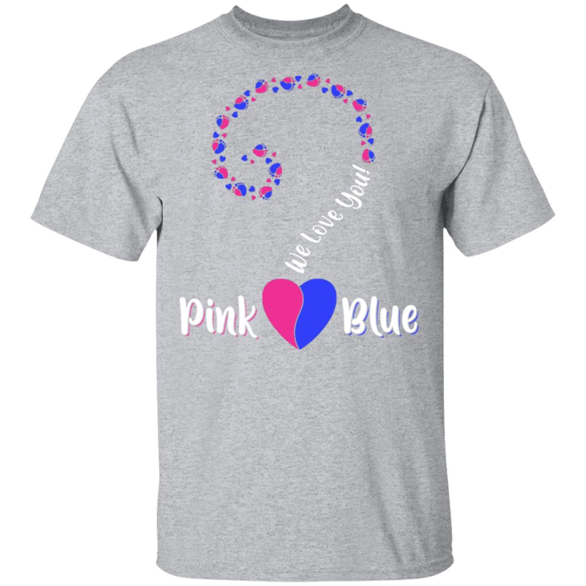 Gender Reveal Party Question Mark with Baby Feet and Heart T-Shirt & Tank Top | Teecentury.com