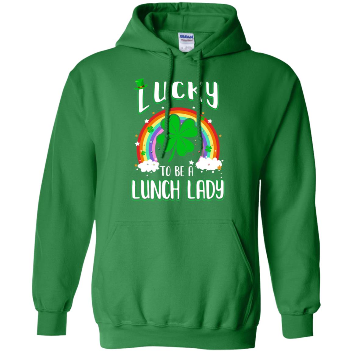 Funny St Patricks Day Lucky To Be A Lunch Lady T-Shirt & Hoodie | Teecentury.com