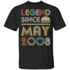 Legend Since May 2008 Vintage 14th Birthday Gifts Youth Youth Shirt | Teecentury.com