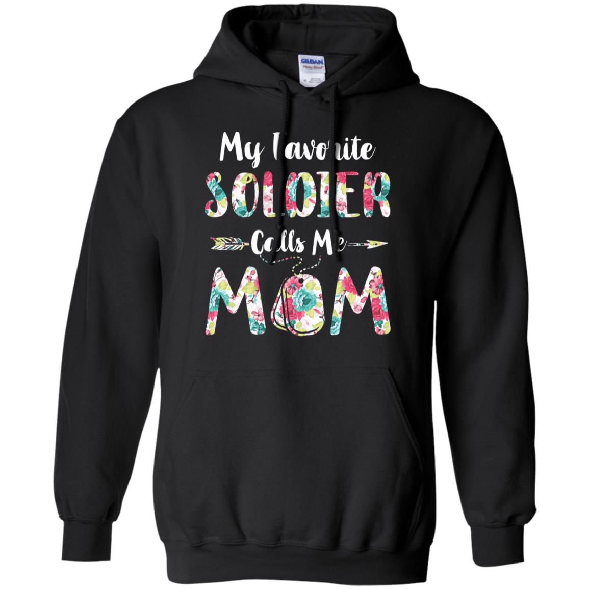 Floral My Favorite Soldier Calls Me Mom Mothers Day Gift T-Shirt & Hoodie | Teecentury.com