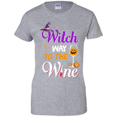 Witch Way To The Wine Funny Wine Halloween Gifts T-Shirt & Tank Top | Teecentury.com