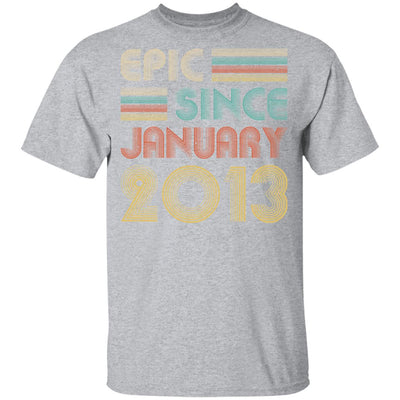 Epic Since January 2013 Vintage 9th Birthday Gifts Youth Youth Shirt | Teecentury.com