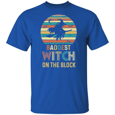 Baddest Witch On The Block Vintage Funny Halloween Gift T-Shirt & Hoodie | Teecentury.com