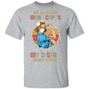Nurse Not All Heroes Wear Capes My Sister Wears Scrubs Vintage T-Shirt & Hoodie | Teecentury.com