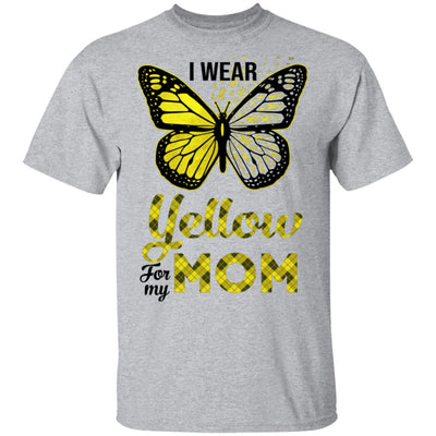 I Wear Yellow For My Mom Butterfly Sarcoma Bone Cancer T-Shirt & Hoodie | Teecentury.com