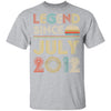 Legend Since July 2012 Vintage 10th Birthday Gifts Youth Youth Shirt | Teecentury.com