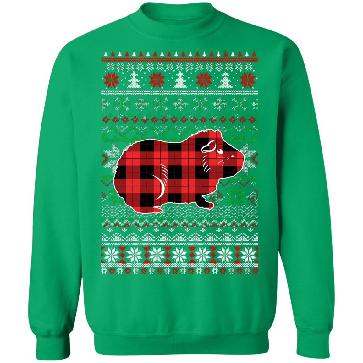 Guinea Pig Red Plaid Ugly Christmas Sweater Funny Gifts T-Shirt & Sweatshirt | Teecentury.com