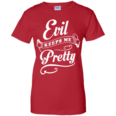 Evil Keeps Me Pretty T-Shirt & Tank Top | Teecentury.com