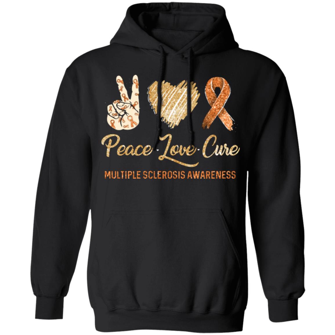 Peace Love Cure Multiple Sclerosis T-Shirt & Hoodie | Teecentury.com