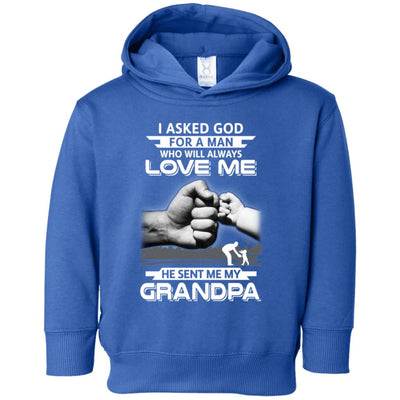 I Asked God For A Man Who Always Love Me Grandpa Youth Youth Shirt | Teecentury.com