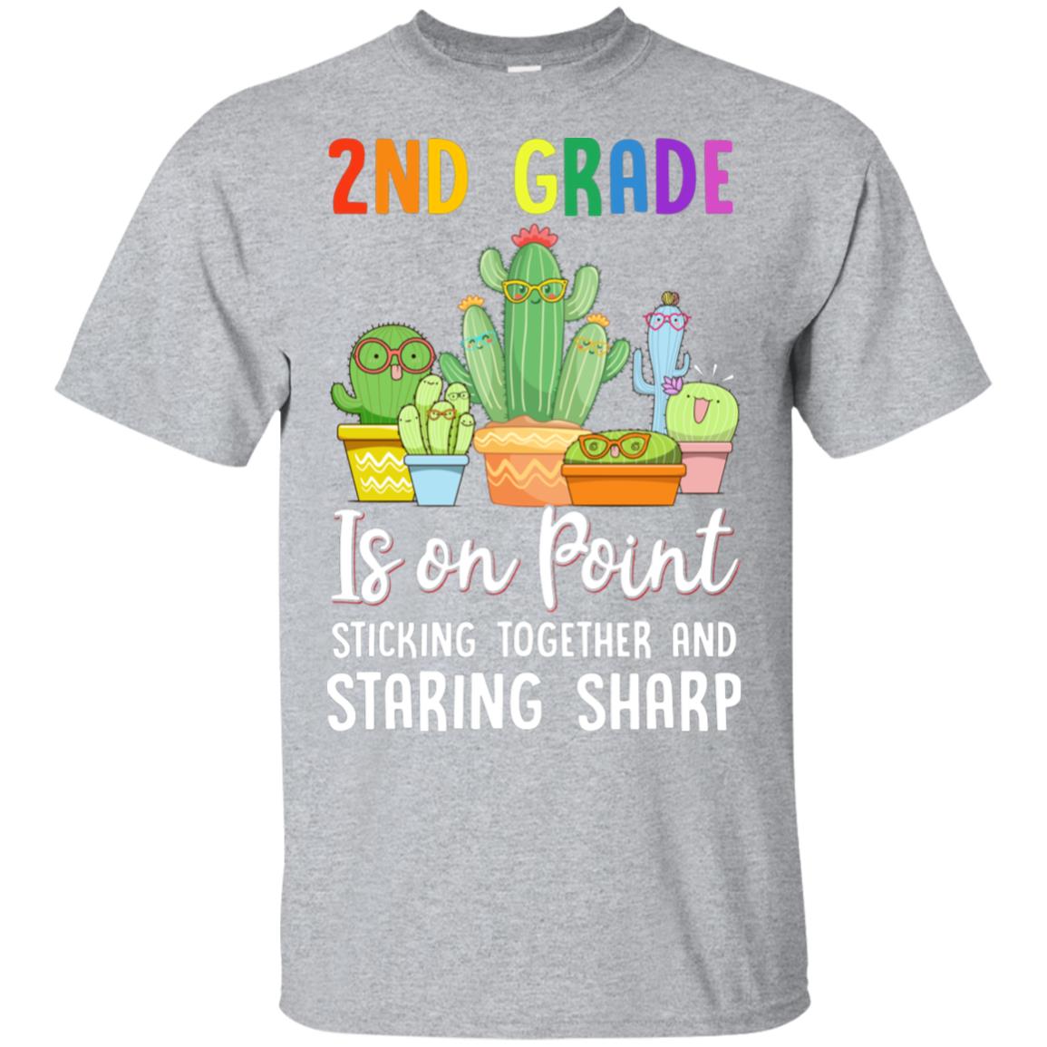2nd Grade Is On Point 1St Day Of School Cactus Teacher T-Shirt & Hoodie | Teecentury.com