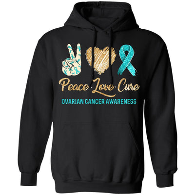 Peace Love Cure Ovarian Cancer Awareness T-Shirt & Hoodie | Teecentury.com