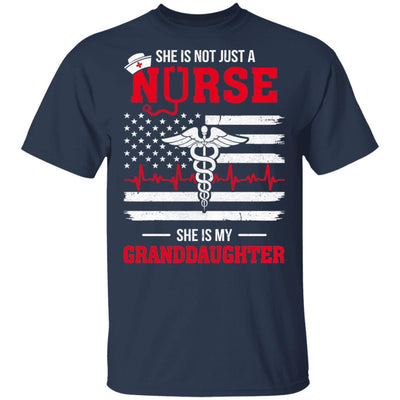 She Is Not Just A Nurse She Is My Granddaughter American Flag T-Shirt & Hoodie | Teecentury.com