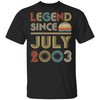 Legend Since July 2003 Vintage 19th Birthday Gifts T-Shirt & Hoodie | Teecentury.com