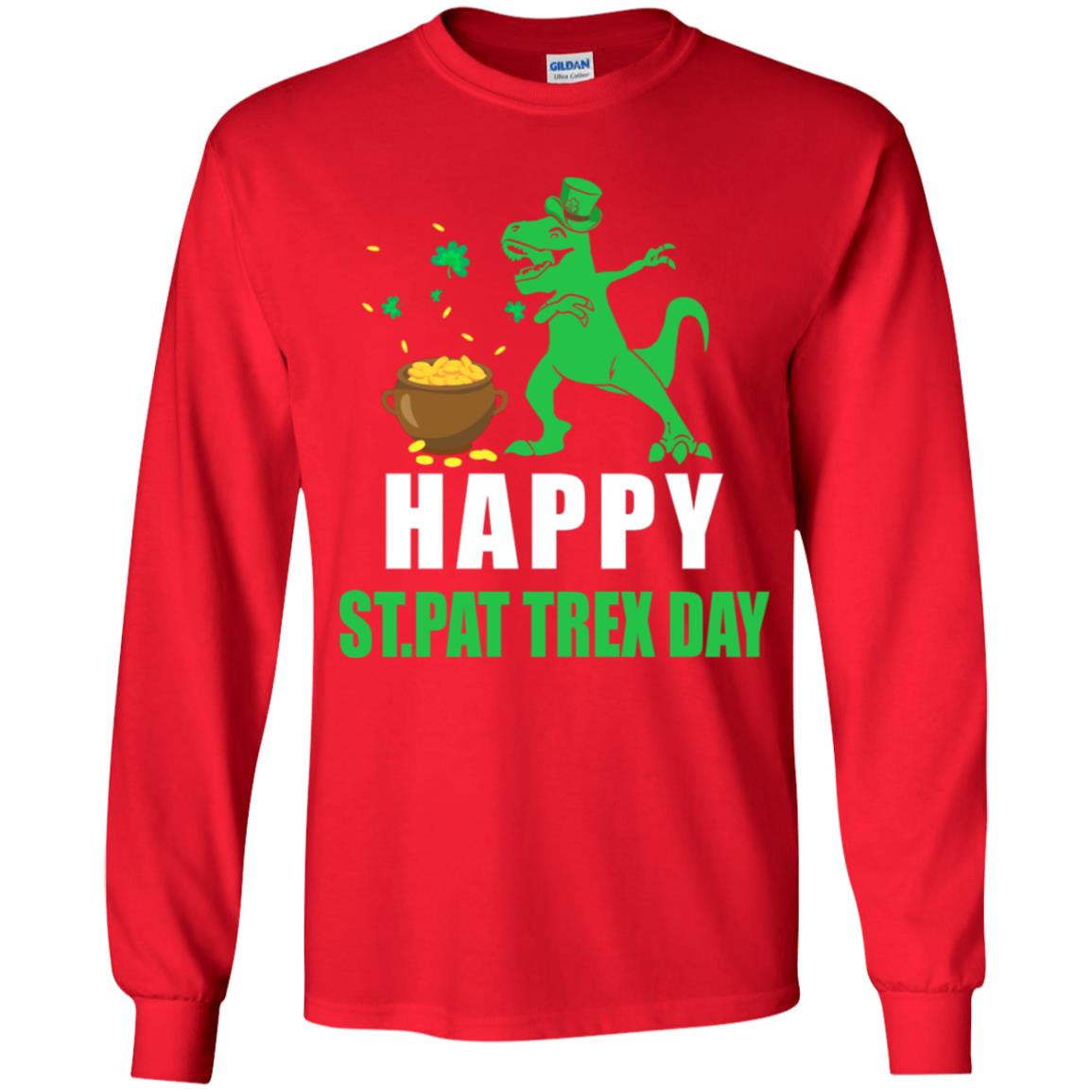 Happy St Pat T-Rex Day Dinosaur St Patrick's Day Youth Youth Shirt | Teecentury.com