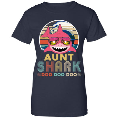 Retro Vintage Aunt Shark Doo Doo Doo T-Shirt & Hoodie | Teecentury.com