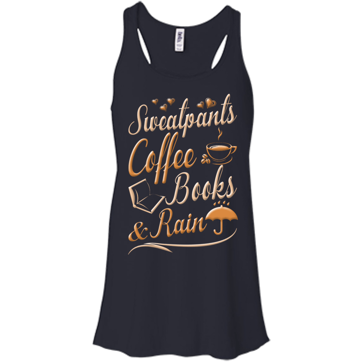 Sweatpants Coffee Books And Rain T Shirt T-Shirt & Hoodie | Teecentury.com