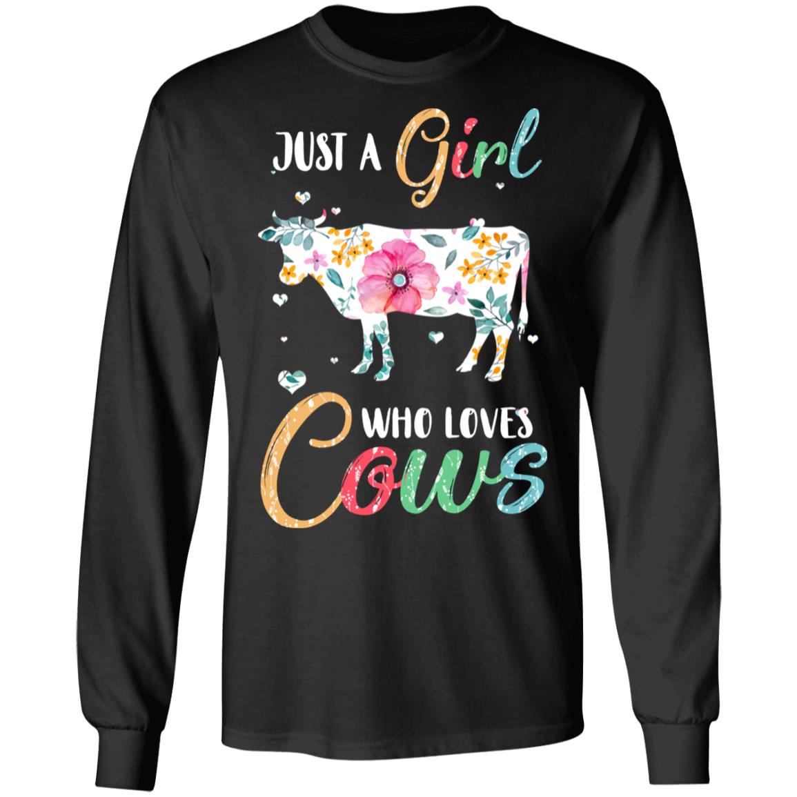 Just A Girl Who Loves Cows Cute Cow Lover T-Shirt & Hoodie | Teecentury.com