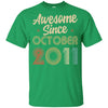 Awesome Since October 2011 Vintage 11th Birthday Gifts Youth Youth Shirt | Teecentury.com