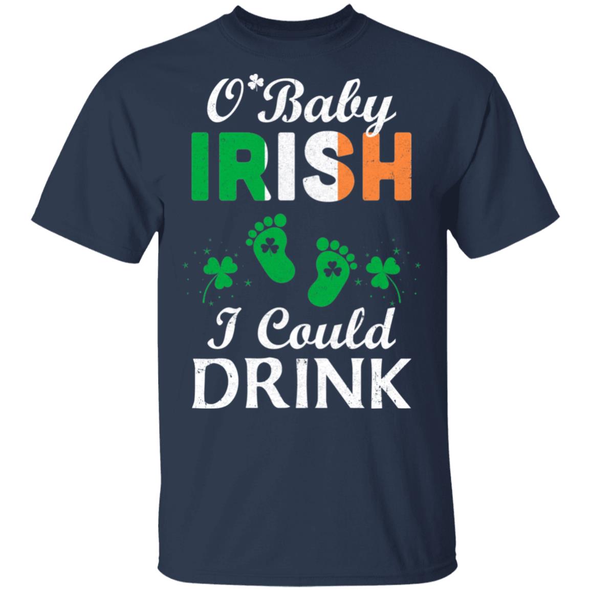 Irish I Could Drink Pregnancy Announcement St Patricks T-Shirt & Hoodie | Teecentury.com