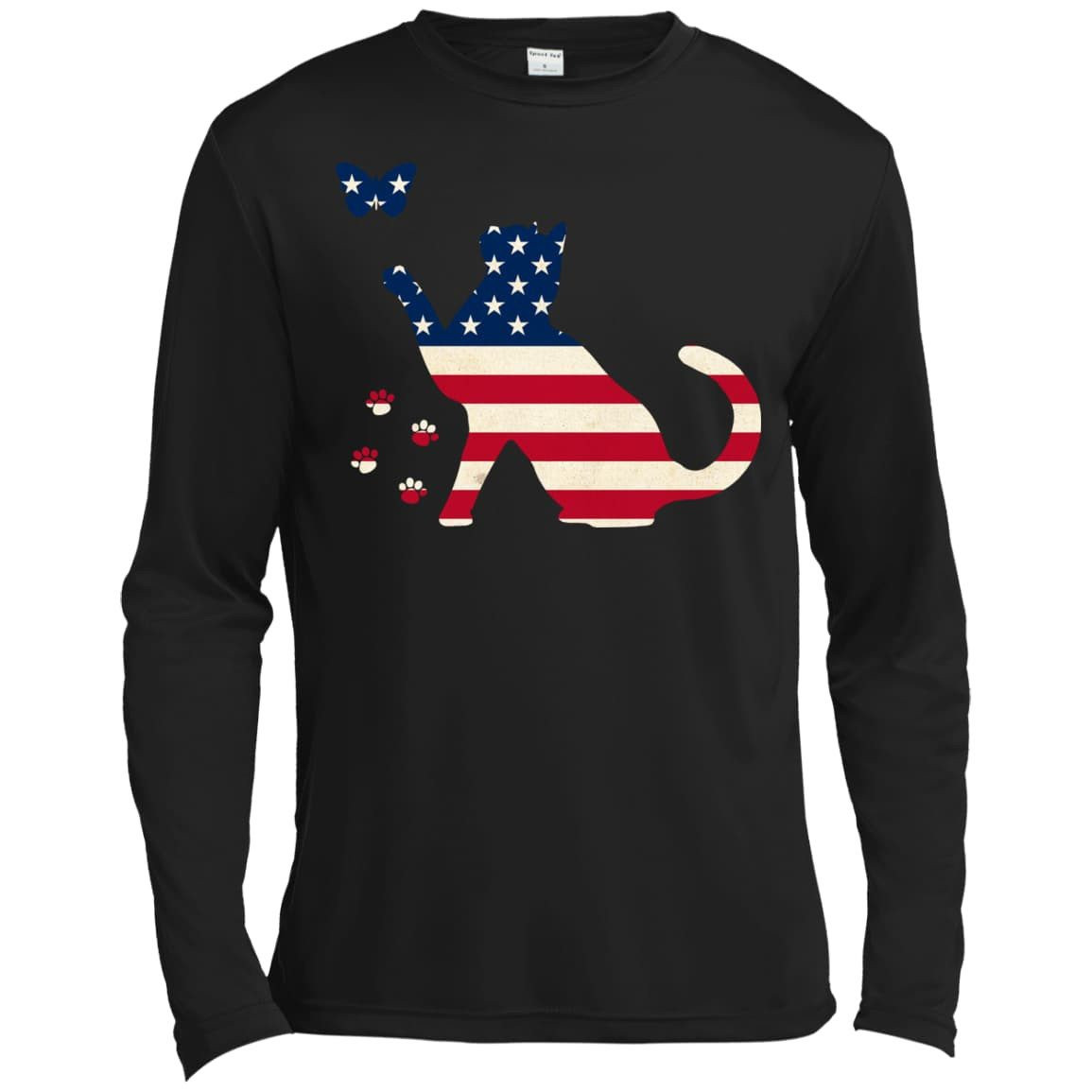 Meowica Cat American Flag 4th of July T-Shirt & Hoodie | Teecentury.com