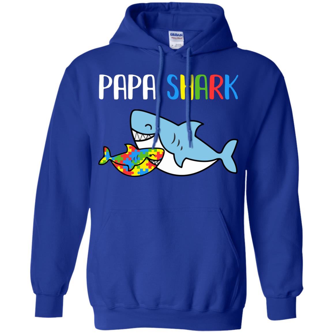 Papa Shark Support Autism Awareness For Grandchild T-Shirt & Hoodie | Teecentury.com