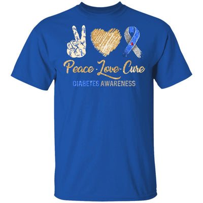 Peace Love Cure Diabetes Awareness T-Shirt & Hoodie | Teecentury.com