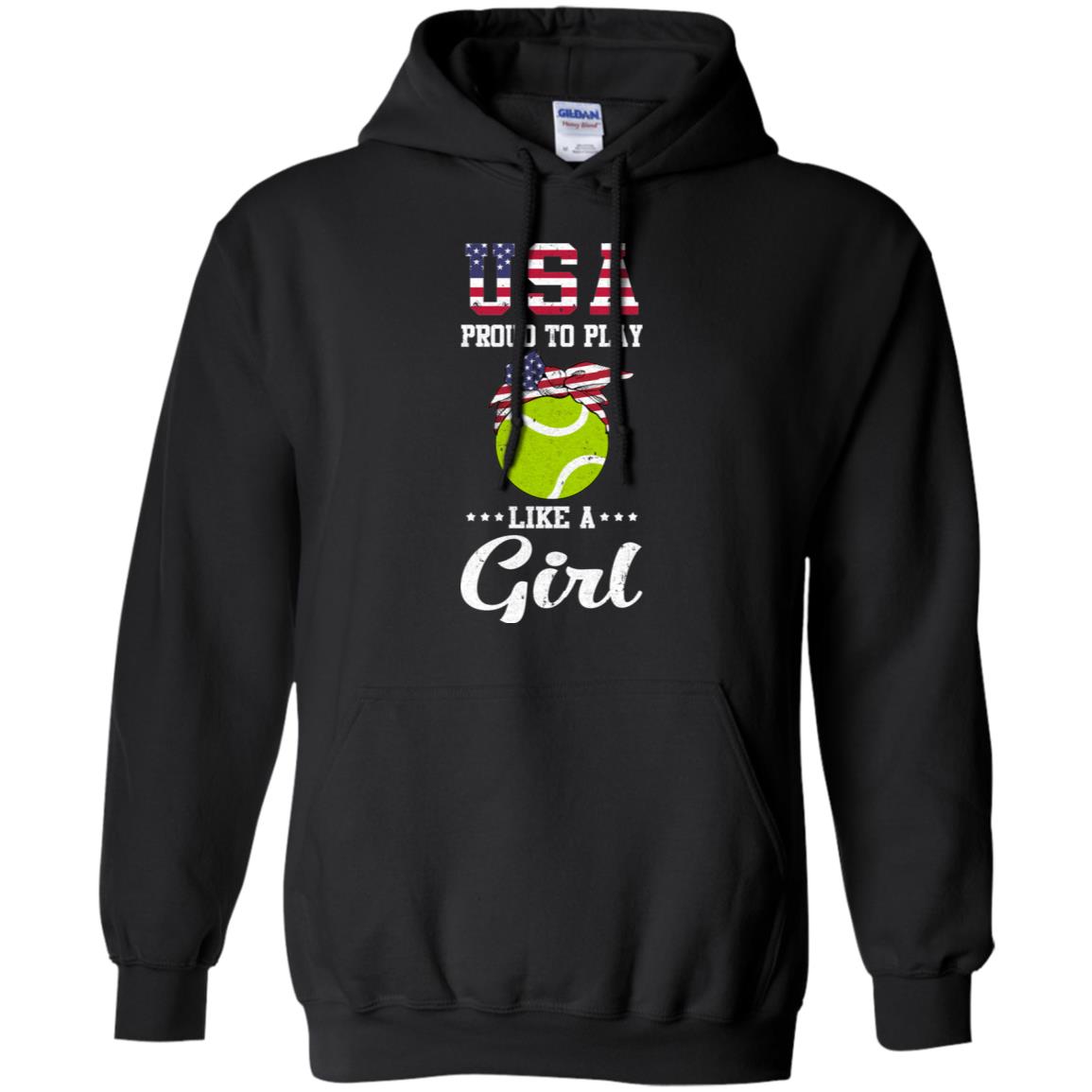 Usa Proud To Play Like A Girl Tennis T-Shirt & Tank Top | Teecentury.com