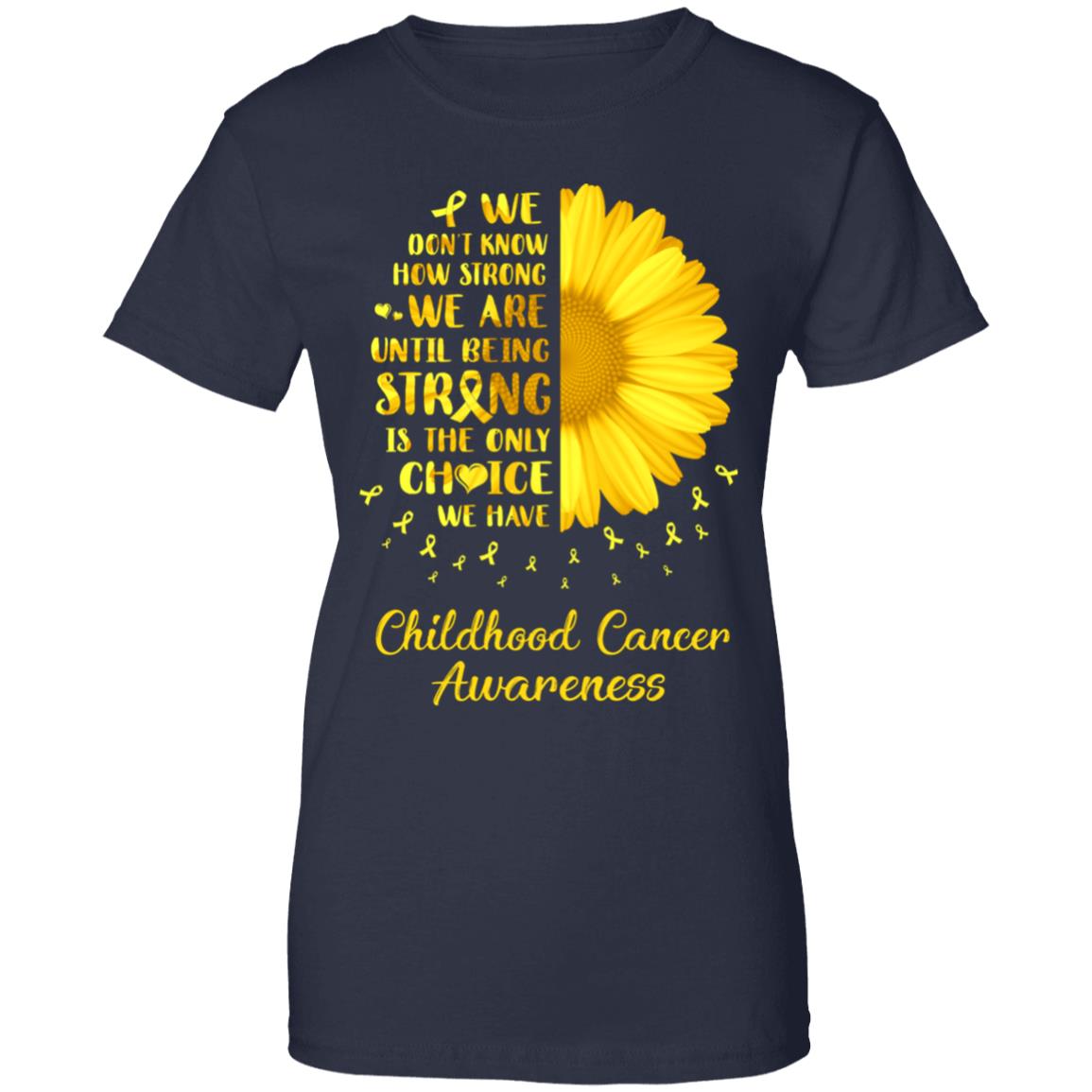 Being Strong Daisy Flower Gold Childhood Cancer Awareness T-Shirt & Hoodie | Teecentury.com