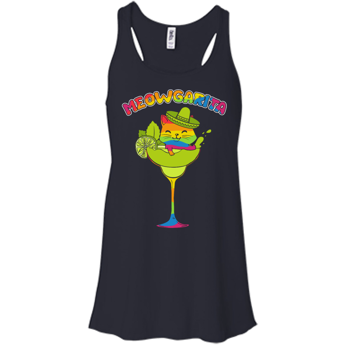 Rainbow Meowgarita Margarita Cat Lover T-Shirt & Hoodie | Teecentury.com