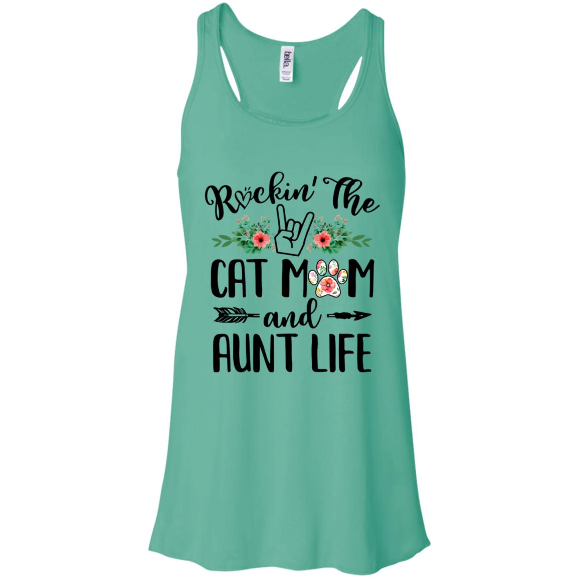 Rockin' The Cat Mom And Aunt Life Mother's Day Gift T-Shirt & Tank Top | Teecentury.com