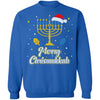 Christmas Ugly Hanukkah Sweater Menorah Merry Chrismukkah T-Shirt & Sweatshirt | Teecentury.com