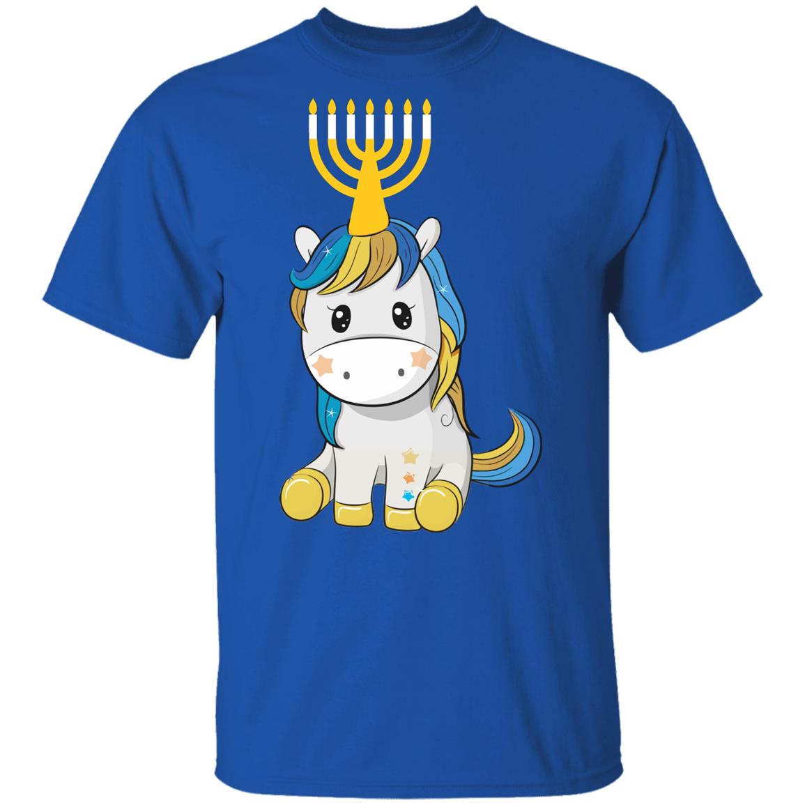 Funny Jewish Unicorn Menorah Kids Girl Hanukkah Youth Youth Shirt | Teecentury.com