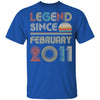 Legend Since February 2011 Vintage 11th Birthday Gifts Youth Youth Shirt | Teecentury.com