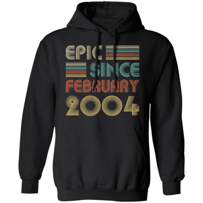 Epic Since February 2004 Vintage 18th Birthday Gifts T-Shirt & Hoodie | Teecentury.com