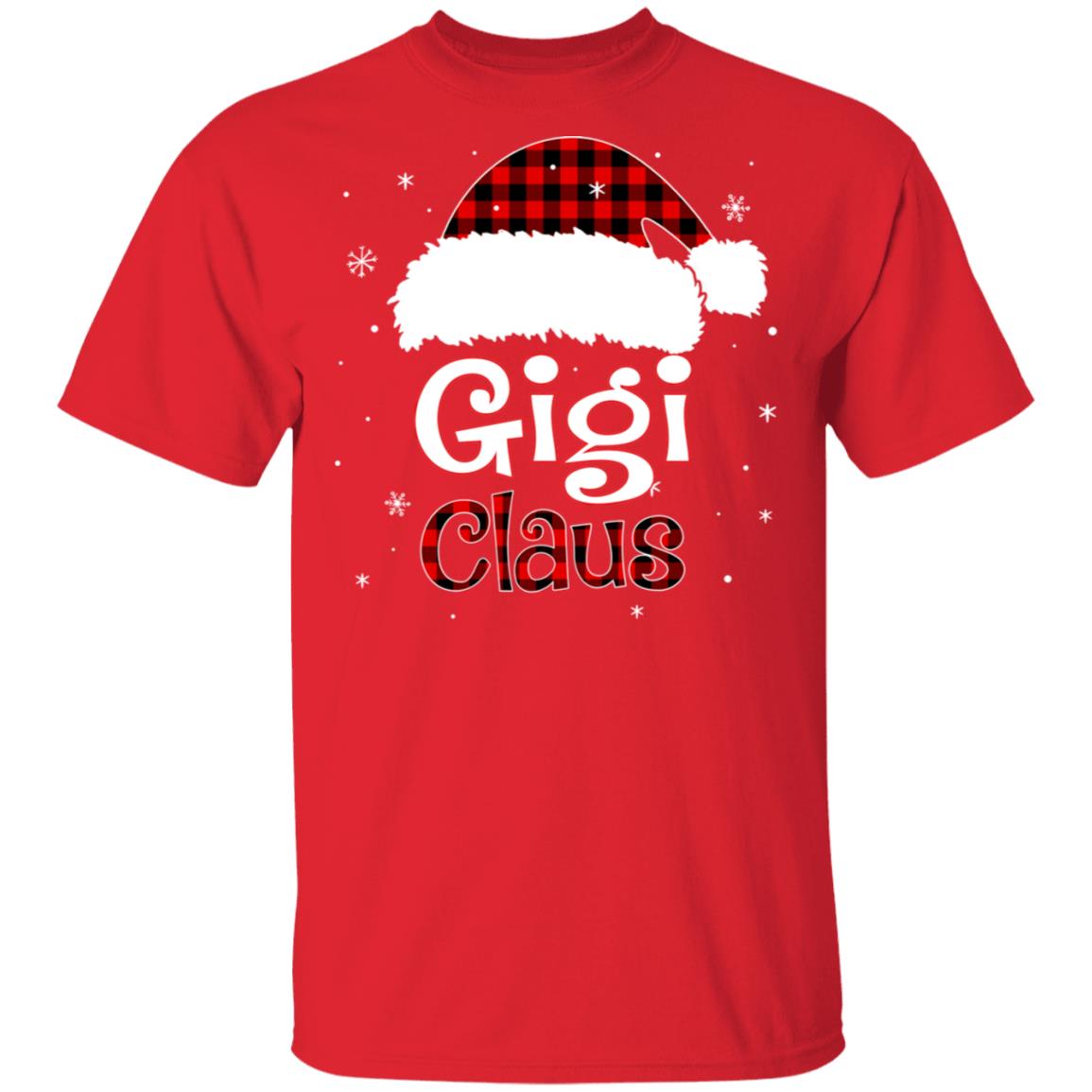 Santa Gigi Claus Red Plaid Family Pajamas Christmas Gift T-Shirt & Sweatshirt | Teecentury.com