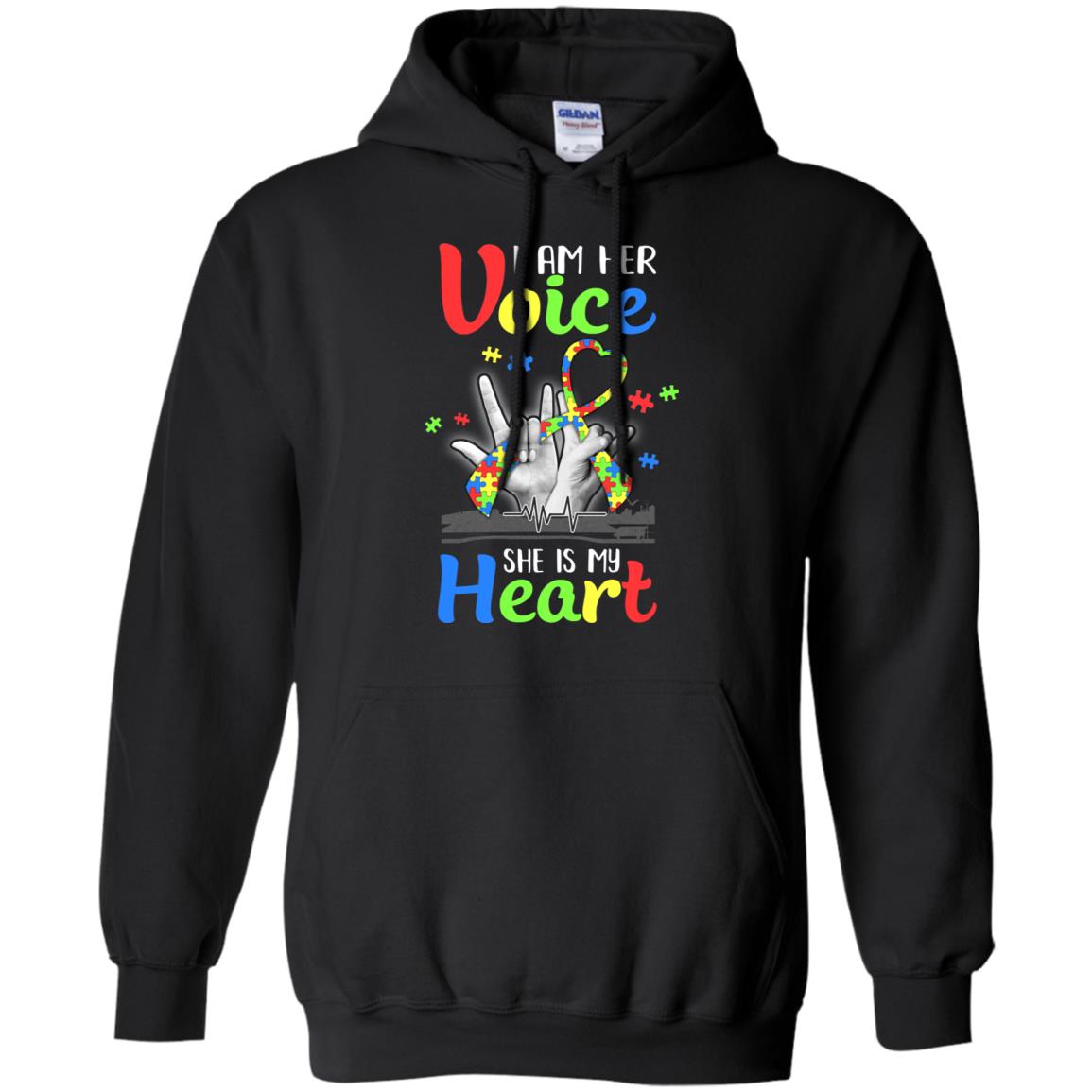 I'm Her Voice She Is My Heart Autism Awareness T-Shirt & Hoodie | Teecentury.com