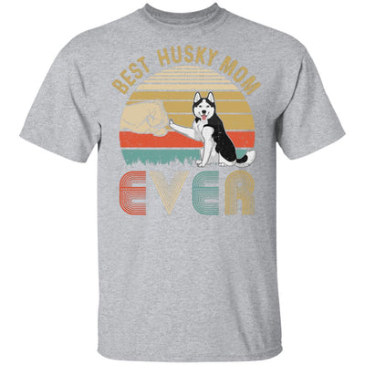 Vintage Best Husky Mom Ever Bump Fit Funny Mom Gifts T-Shirt & Hoodie | Teecentury.com