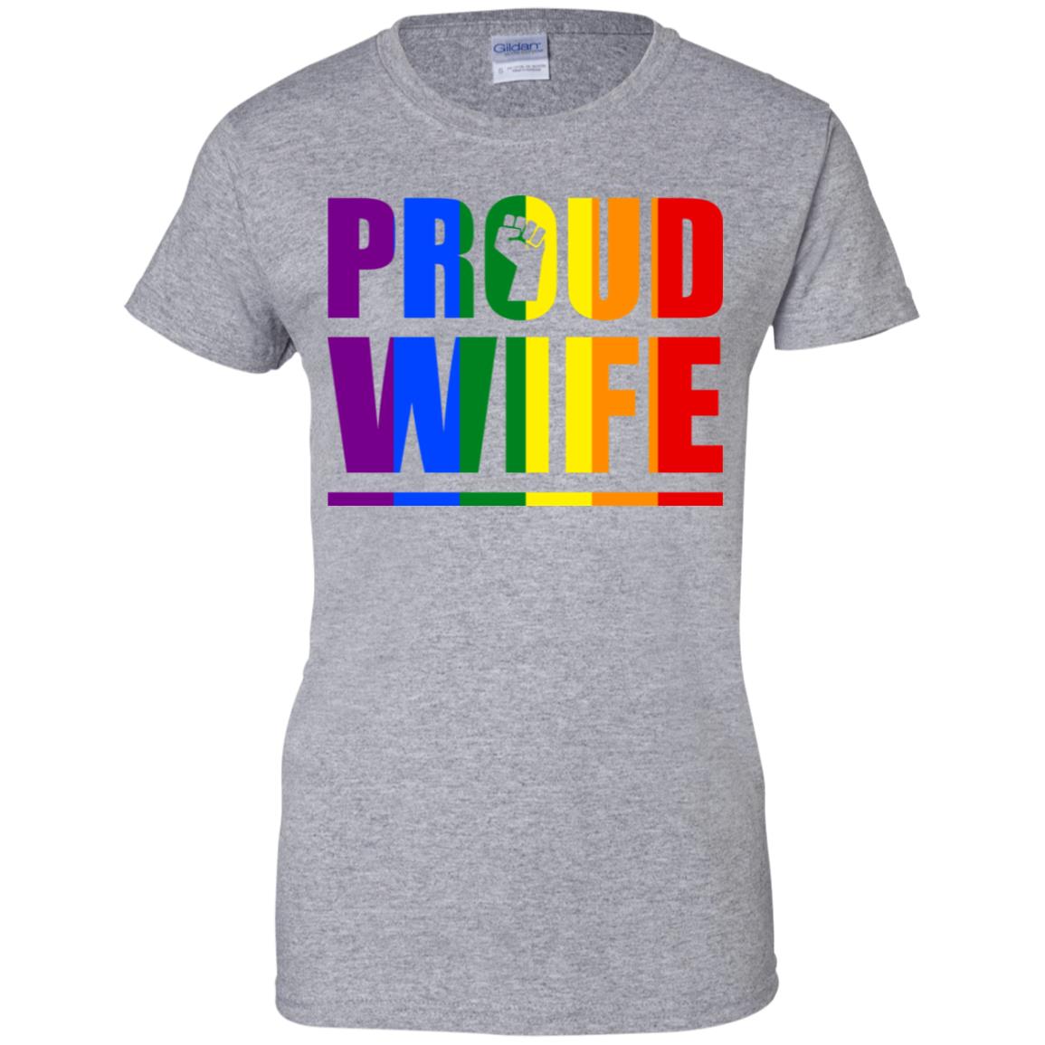 Proud Wife Lesbian Pride Month LGBT T-Shirt & Hoodie | Teecentury.com