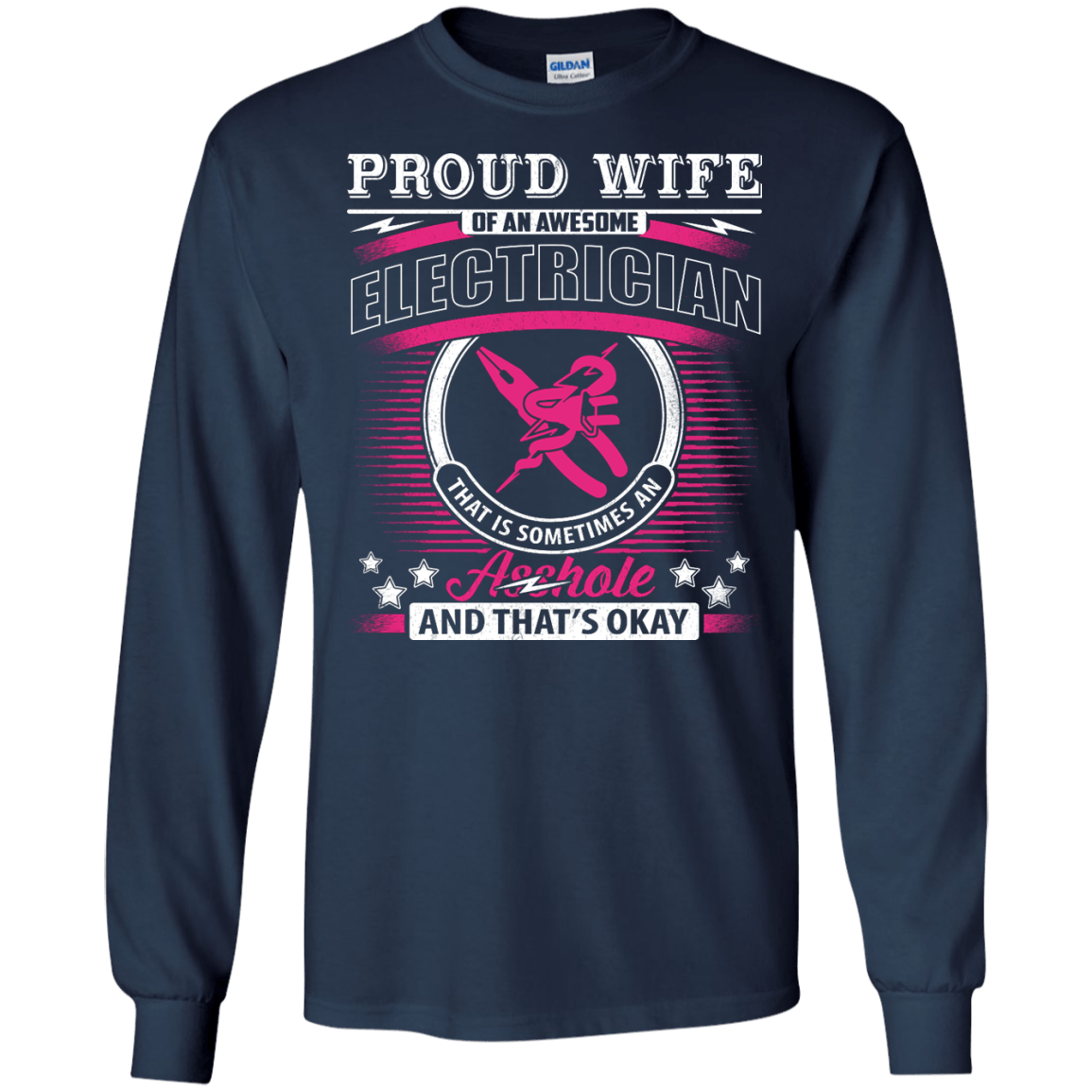 Proud Wife Of An Awesome Electrician T-Shirt & Hoodie | Teecentury.com