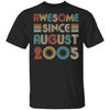 Awesome Since August 2005 Vintage 17th Birthday Gifts T-Shirt & Hoodie | Teecentury.com