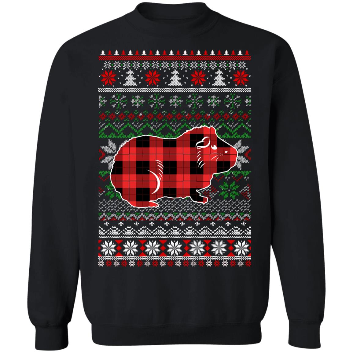 Guinea Pig Red Plaid Ugly Christmas Sweater Funny Gifts T-Shirt & Sweatshirt | Teecentury.com
