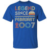 Legend Since February 2007 Vintage 15th Birthday Gifts T-Shirt & Hoodie | Teecentury.com