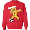 Dabbing Gingerbread Santa Soccer Christmas Pajama Gifts T-Shirt & Sweatshirt | Teecentury.com