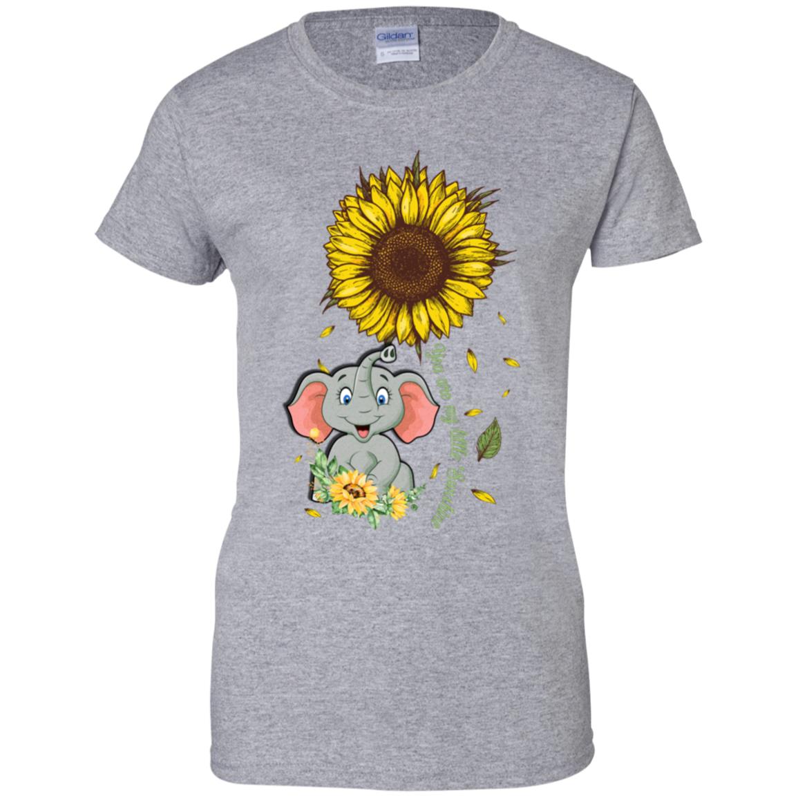 You Are My Little Sunshine Sunflower Elephant T-Shirt & Hoodie | Teecentury.com