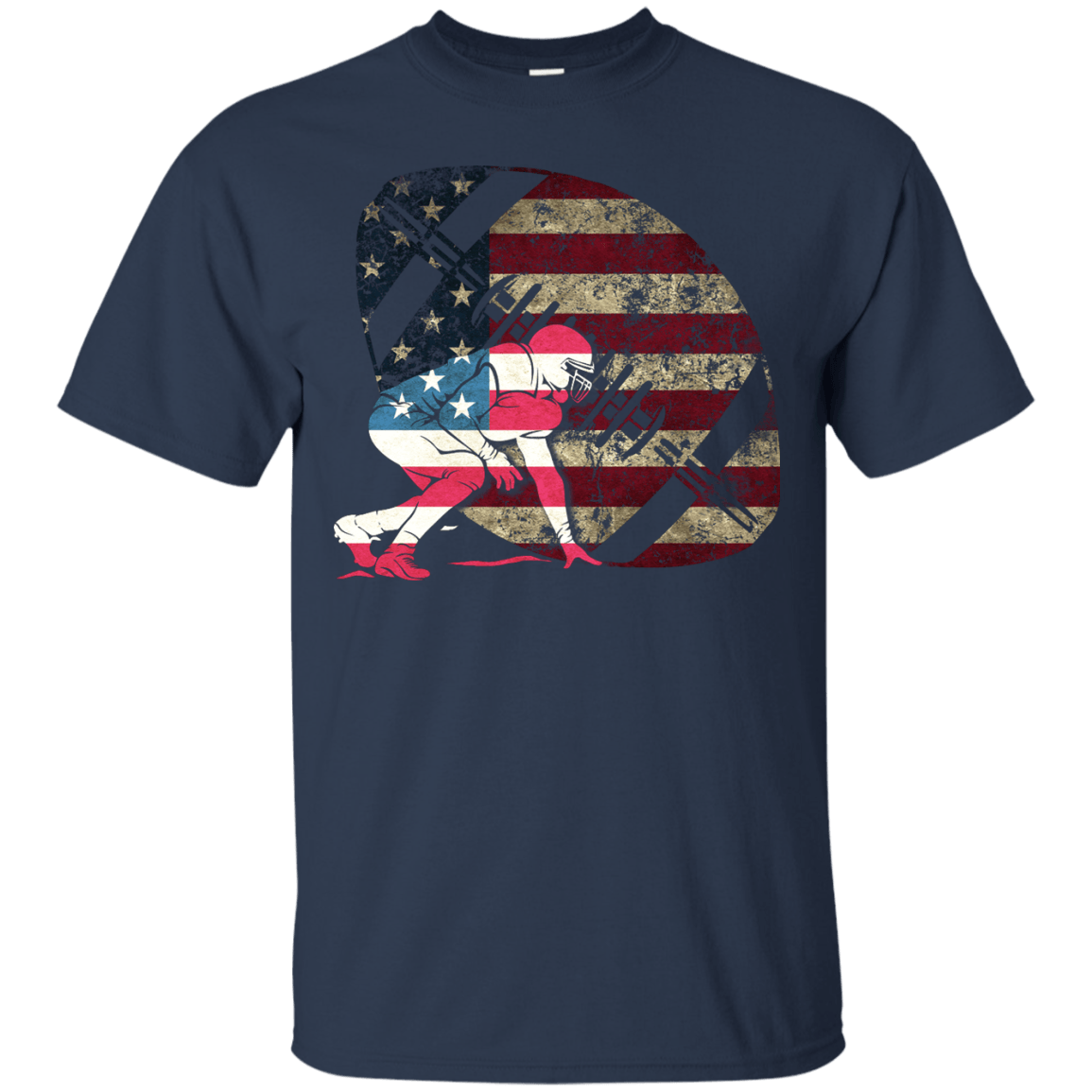 Tackle Football America Flag T-Shirt & Hoodie | Teecentury.com