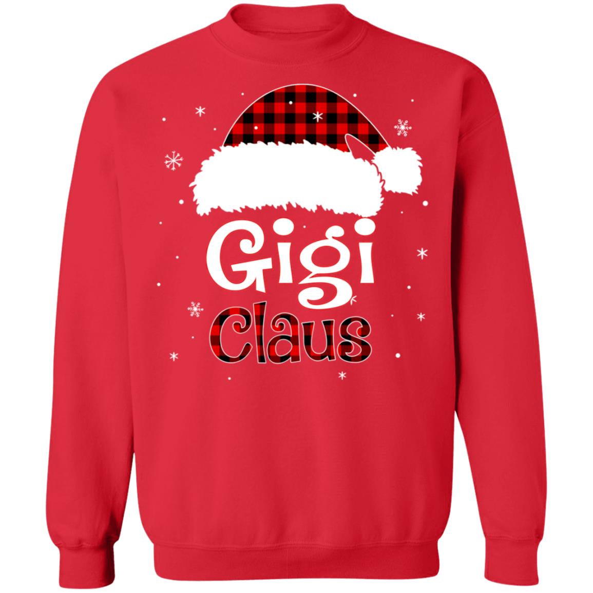 Santa Gigi Claus Red Plaid Family Pajamas Christmas Gift T-Shirt & Sweatshirt | Teecentury.com