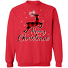 Merry Christmas Buffalo Plaid Xmas Reindeer Gift T-Shirt & Sweatshirt | Teecentury.com