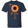 Hummingbird Sunflower Orange Multiple Sclerosis Awareness T-Shirt & Hoodie | Teecentury.com
