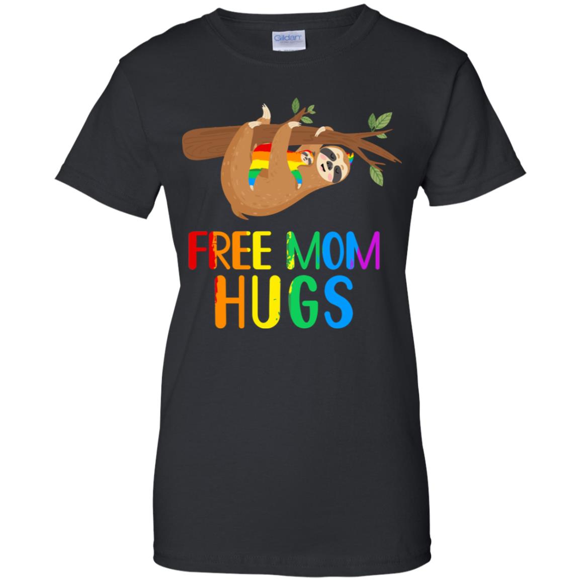 Free Mom Hugs Sloth Rainbow Heart LGBT Pride Month T-Shirt & Hoodie | Teecentury.com